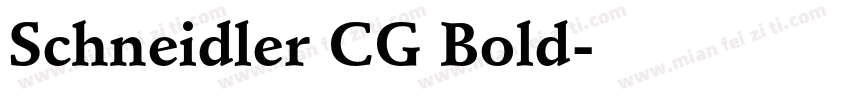 Schneidler CG Bold字体转换